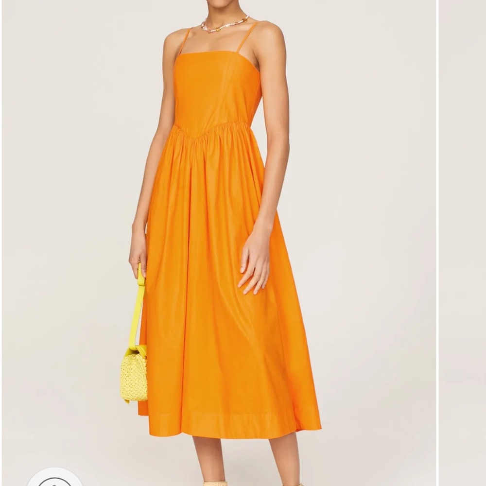 Ronny Kobo Collection Orange Spaghetti-Strap Maxi Dress